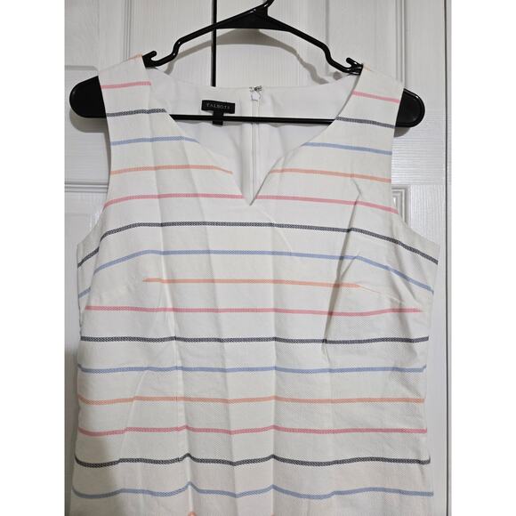 Talbots size 8 women's Biscayne pastel striped sheath dress - Picture 2 of 10